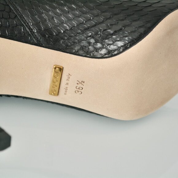 NIB GUCCI PYTHON LEATHER KNEE HIGH BOOTS - Picture 6 of 7